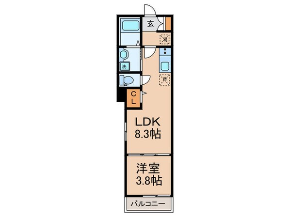 Ｆ　ａｓｅｃｉａ　ＴＨＩＯの物件間取画像